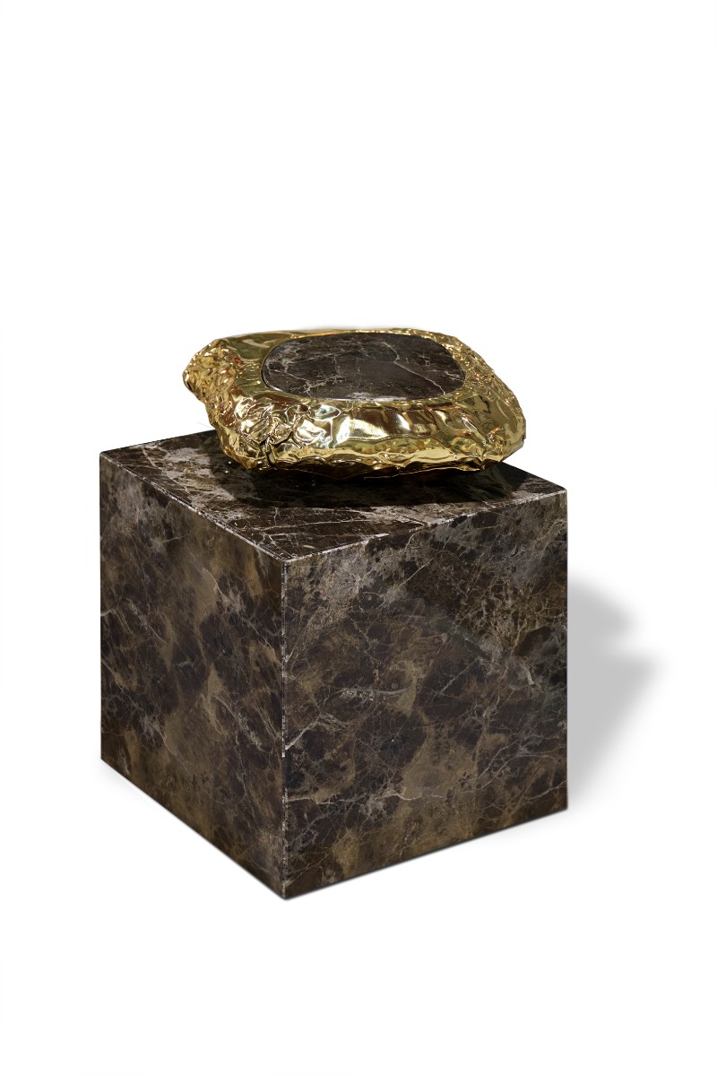 Luxury Furniture The Stonehenge Dining Table | www.bocadolobo.com #luxuryfurniture #bocadolobo #exclusivedesign #diningtable #marble #gold #homedecorideas @homedecorideas