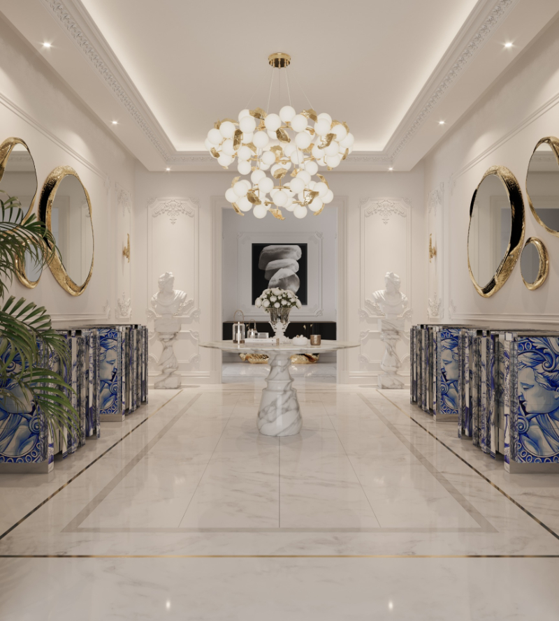 An artful entryway inside Boca do Lobo's Luxury House in Paris 