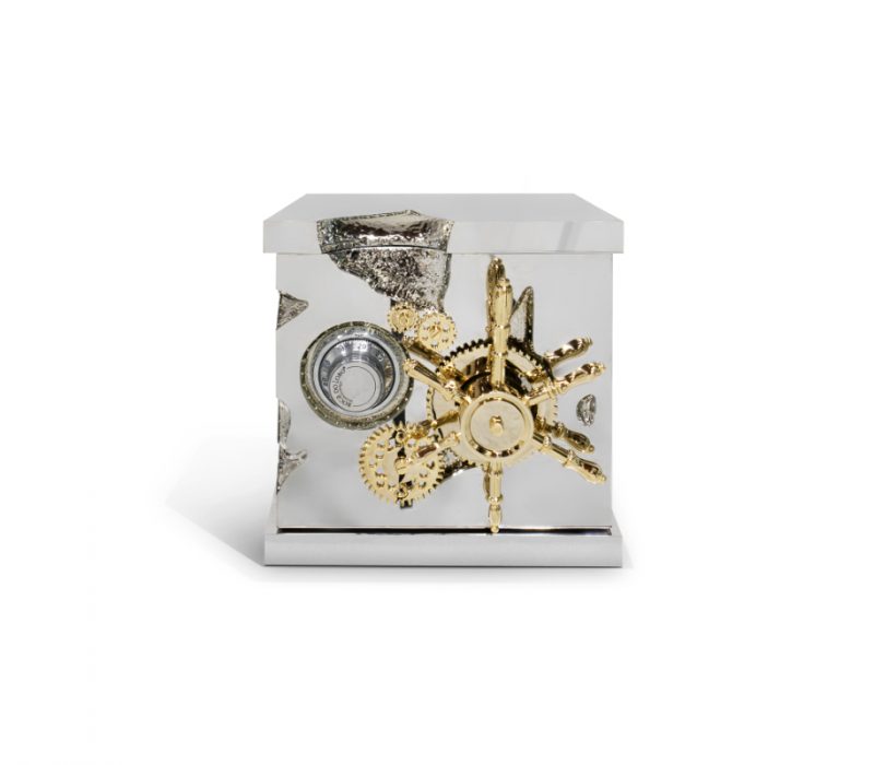 california home decor - silver safe