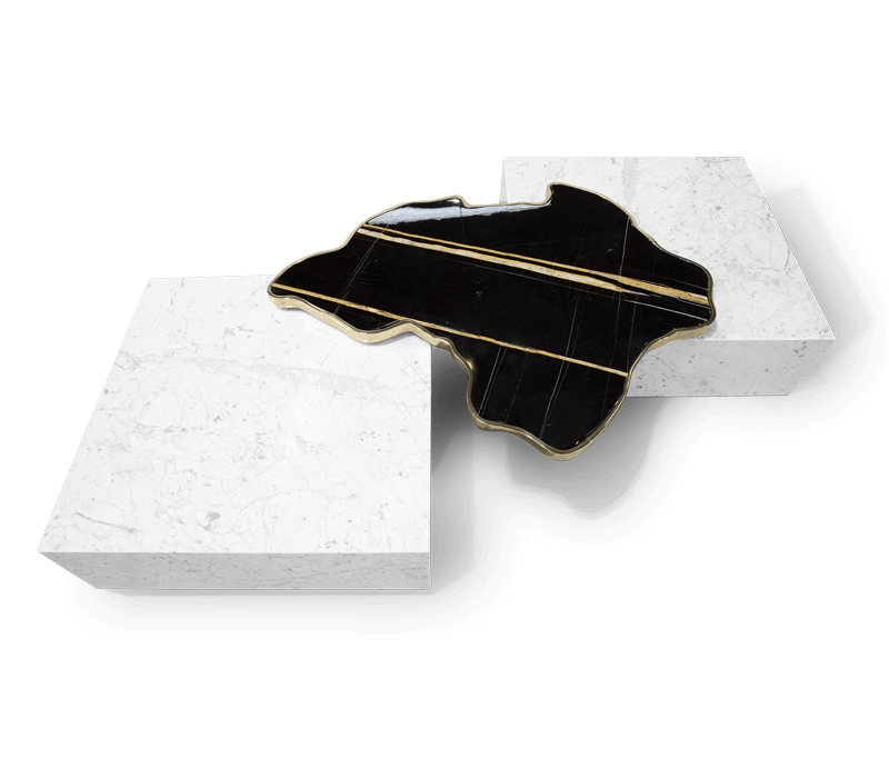 navarra black white center table by boca do lobo