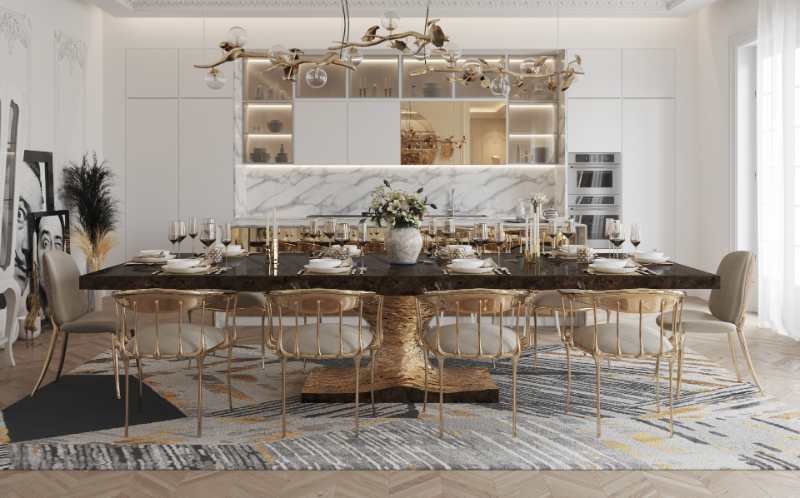 Luxury Dining Rooms Where Exclusive Design Pieces Steal The Spotlight