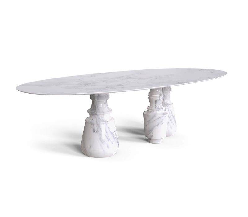  maximalism - marble dining table 