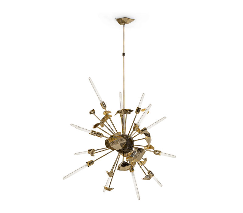 maximalism- golden suspension lamp 